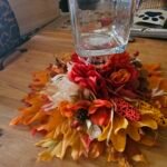 Fall Candle Holder Floral Arrangement