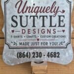 Example of Sign using our logo to show what we can make on metal.