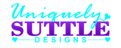 uniquely suttle text logo custom bluepurple